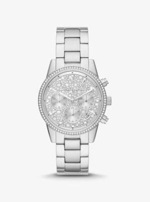 michael kors ritz pavé silver tone watch|Ritz Pavé Silver.